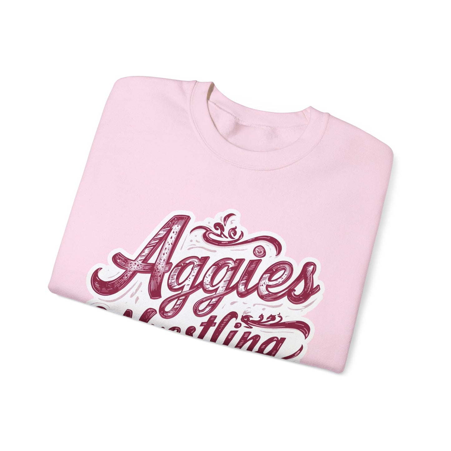 Adult Crewneck Sweatshirt \ Hamilton Aggies Wrestling \ HAWG2