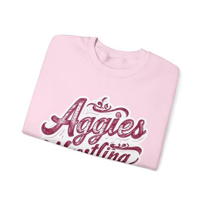 Adult Crewneck Sweatshirt \ Hamilton Aggies Wrestling \ HAWG2