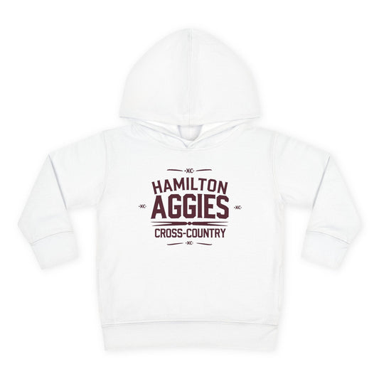 Toddler Hoodie Sweatshirt \ Hamilton Aggies Cross-Country \ HCC1