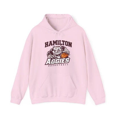 Adult Hoodie Sweatshirt \ Hamilton Aggies Basketball \ HABB1