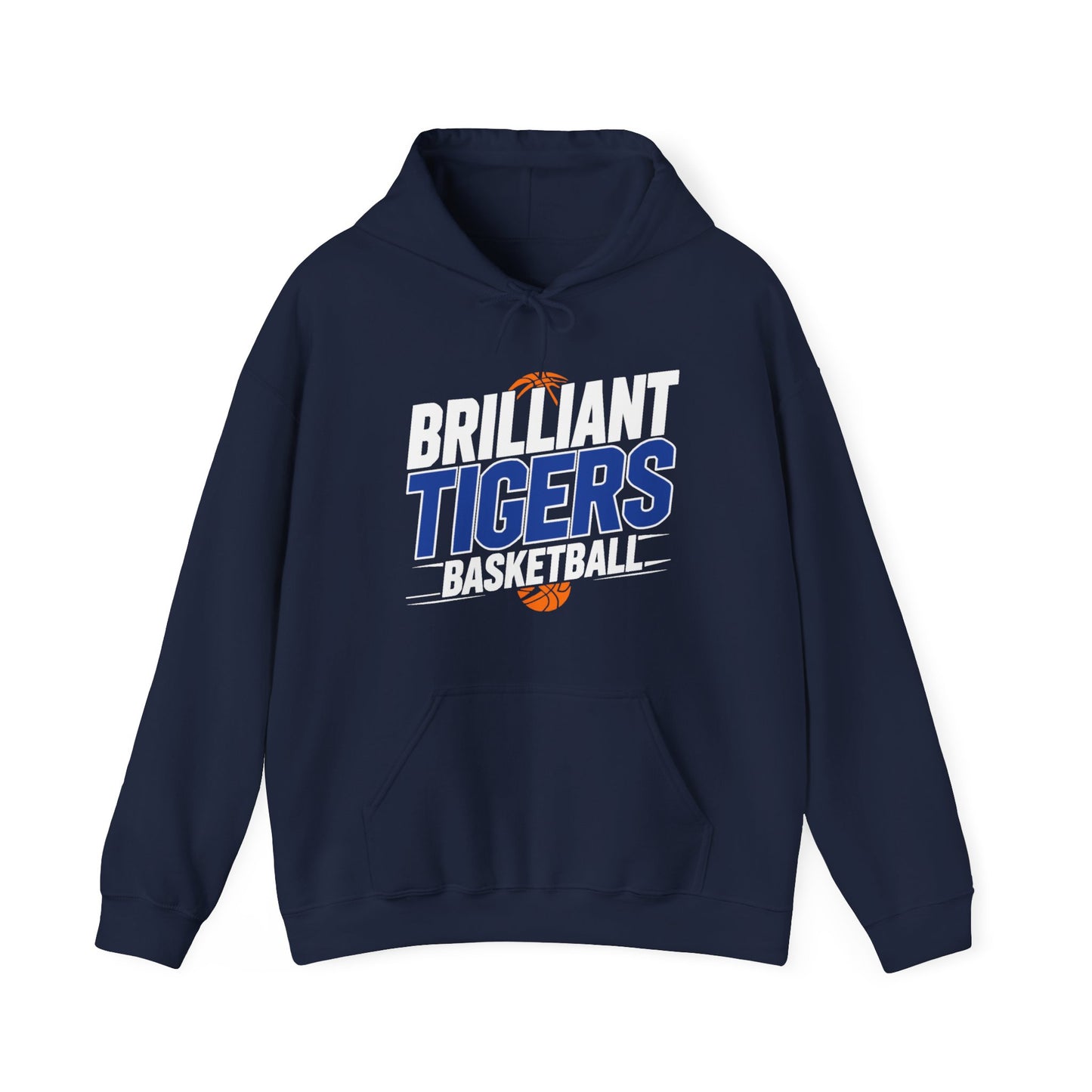Adult Hoodie Sweatshirt \ Brilliant Tigers Basketball \ BTBK1