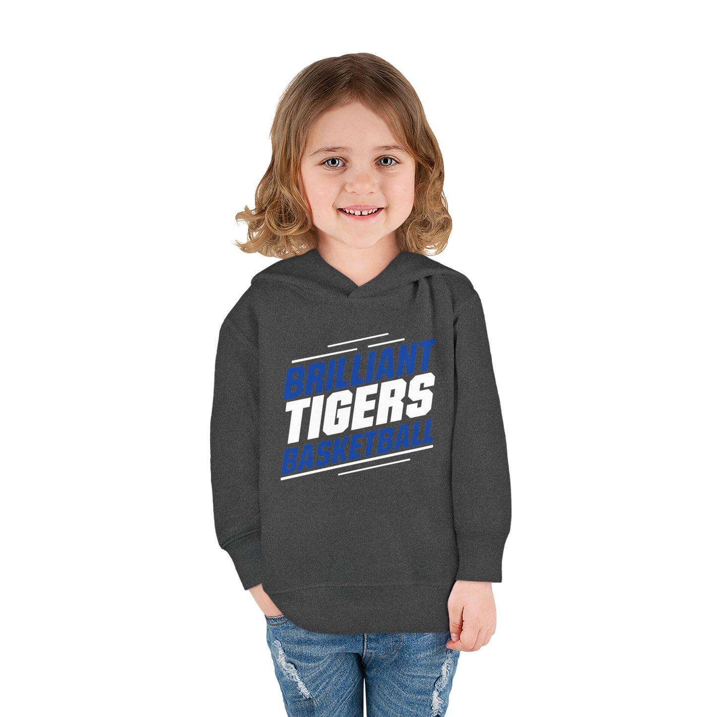 Toddler Hoodie Sweatshirt \ Brilliant Tigers Basketball \ BTBK2