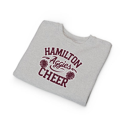Toddler Crewneck Sweatshirt \ Hamilton Aggies Cheer \ Style HAC2