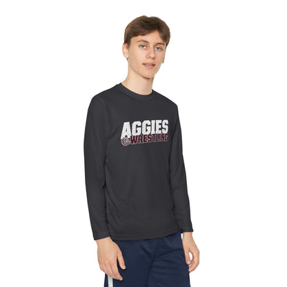 Youth Long Sleeve Tee \ Hamilton Aggies Wrestling \ HAW3
