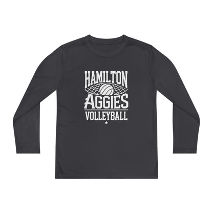 Youth Long Sleeve Tee \ Hamilton Aggies Volleyball \ HAV2