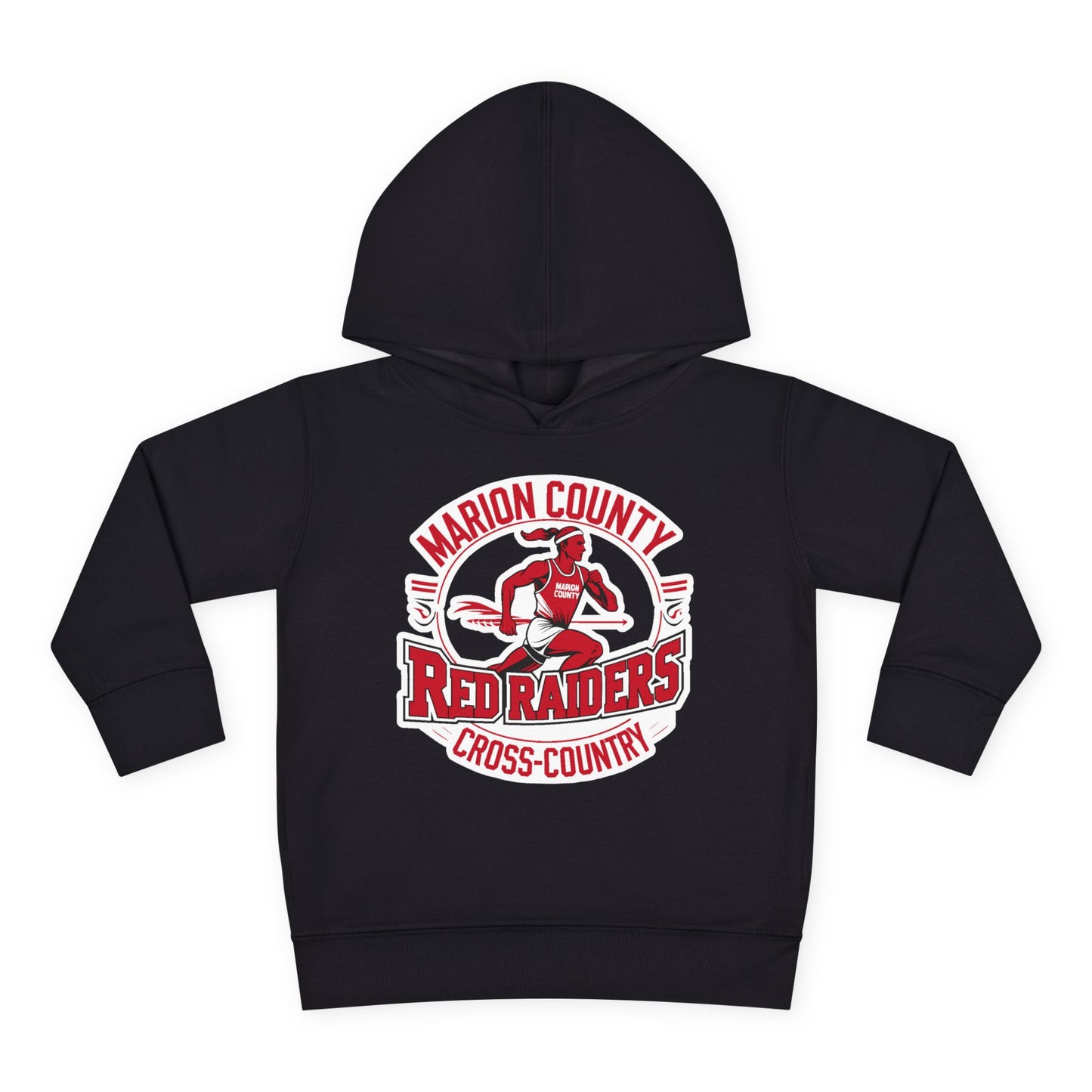 Toddler Hoodie Sweatshirt \ Marion County Red Raiders Cross-Country \ MCCC2