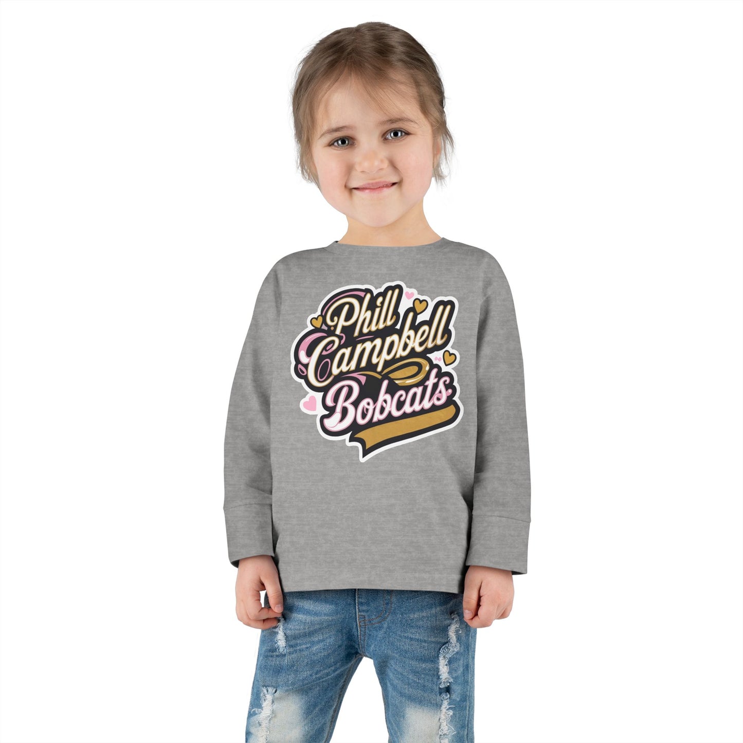 Toddler Long Sleeve Tee \ Phill Campbell Bobcats \ PCBG1