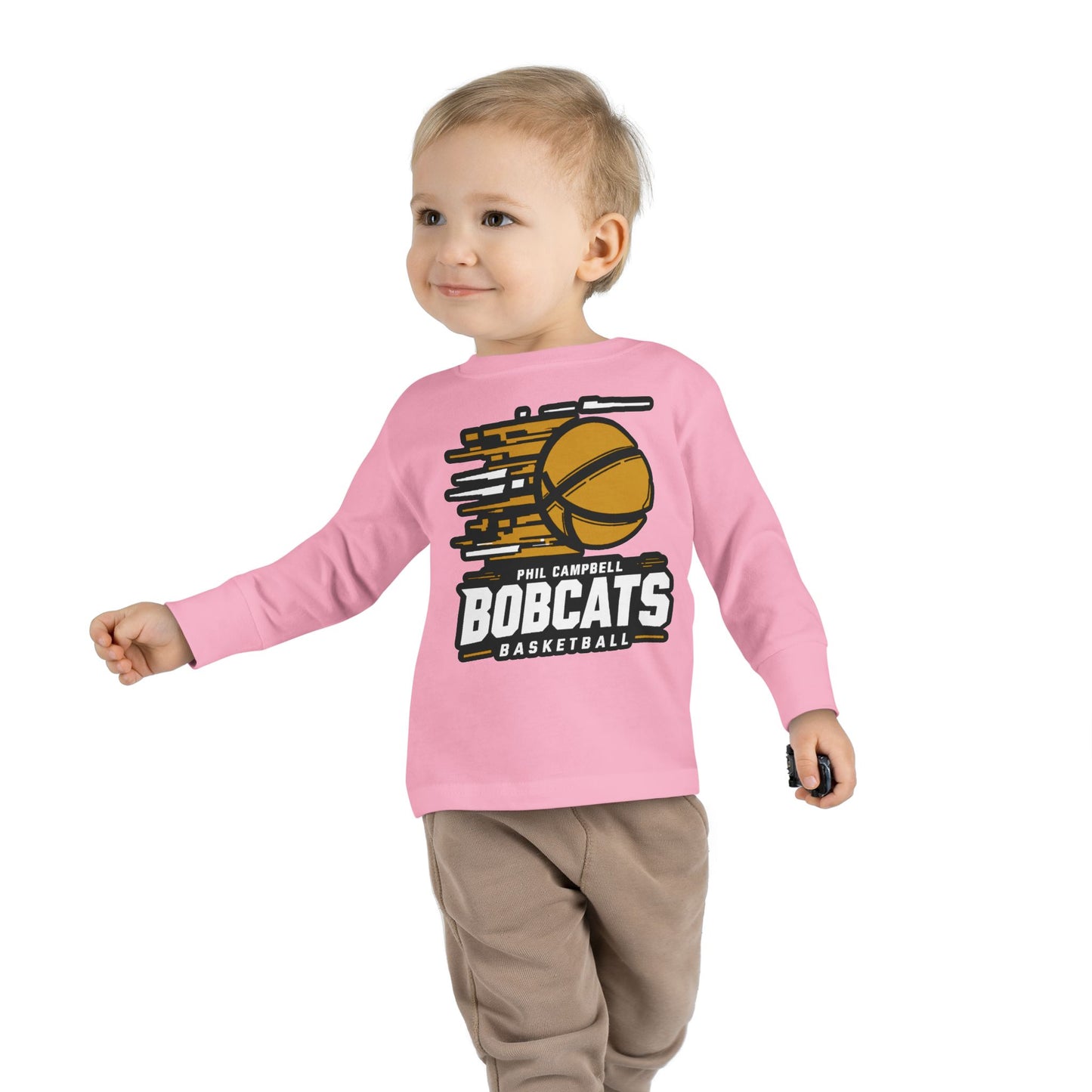 Toddler Long Sleeve Tee \ Phil Campbell Bobcats Basketball \ PCBBK2