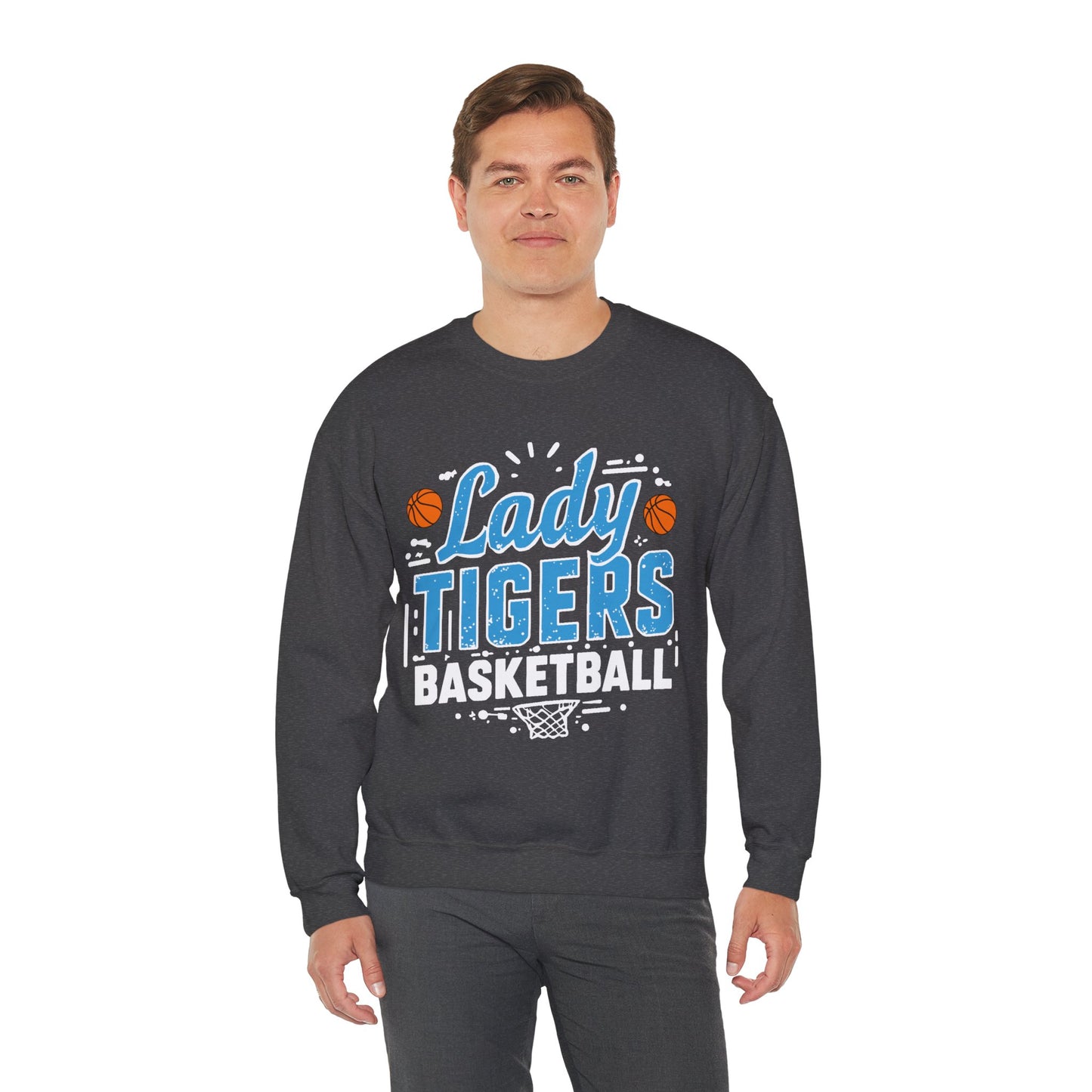 Adult Crewneck Sweatshirt \ Brilliant Tigers Basketball \ BTBKG1