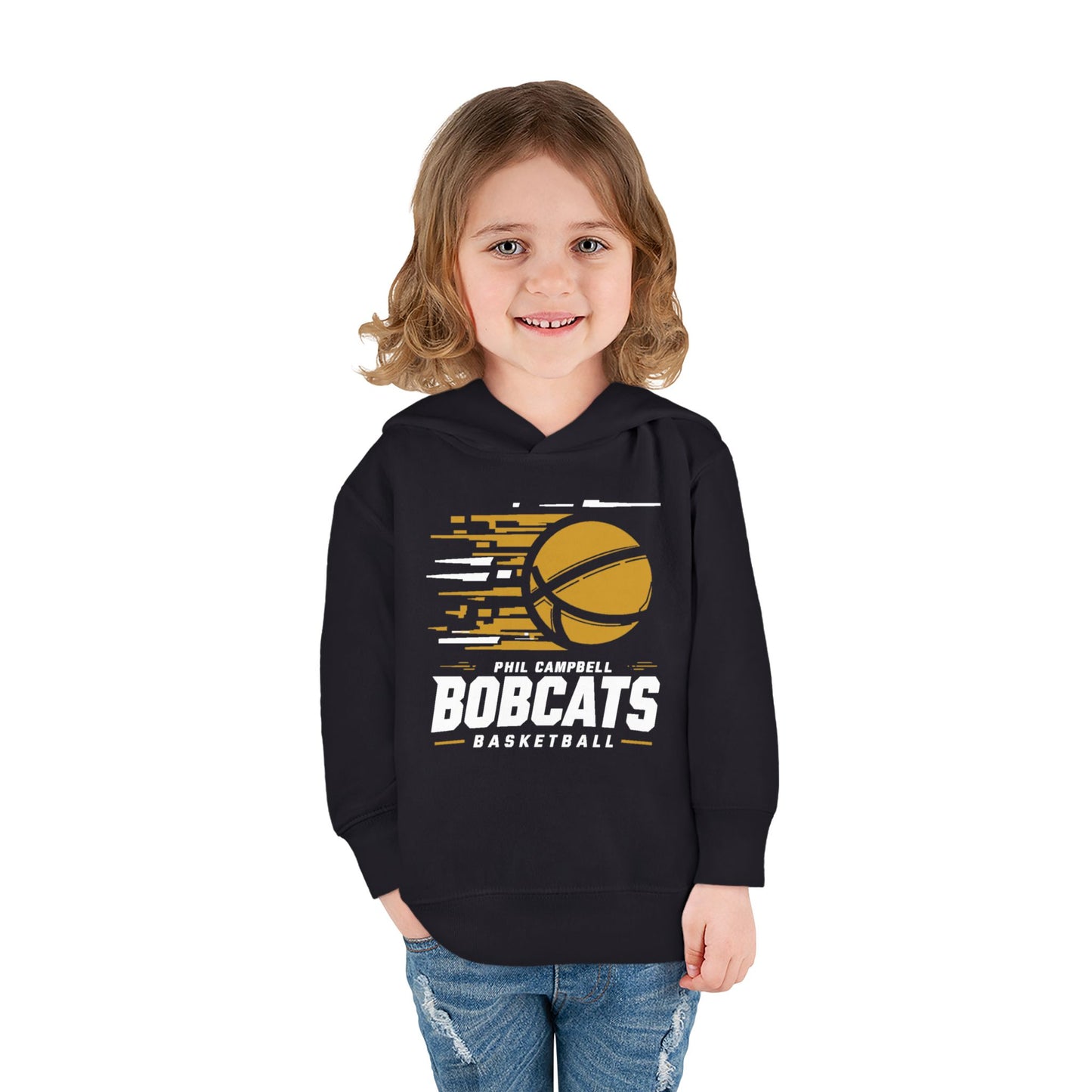 Toddler Hoodie Sweatshirt \ Phil Campbell Bobcats Basketball \ PCBBK2