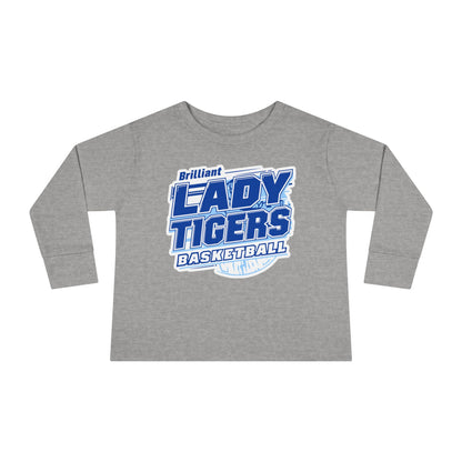 Toddler Long Sleeve Tee \ Brilliant Tigers Basketball \ BTBKG2