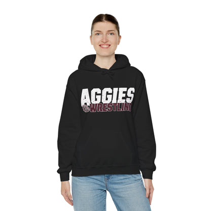 Adult Hoodie Sweatshirt \ Hamilton Aggies Wrestling \ HAW3