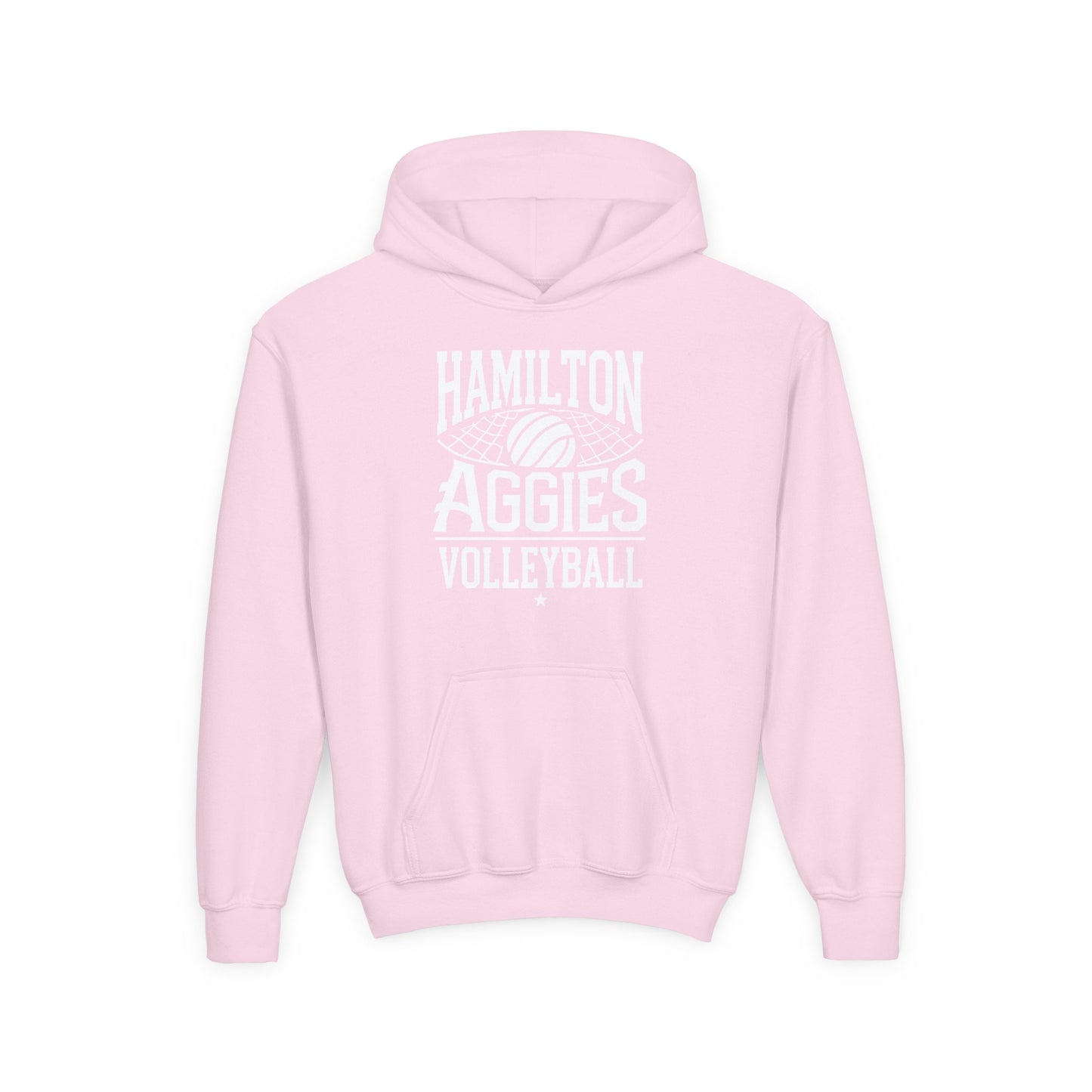 Youth Hoodie Sweatshirt \ Hamilton Aggies Volleyball \ HAV2