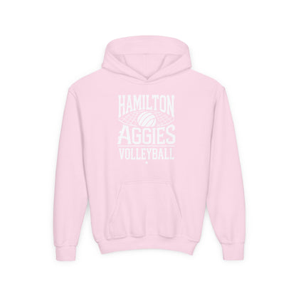 Youth Hoodie Sweatshirt \ Hamilton Aggies Volleyball \ HAV2