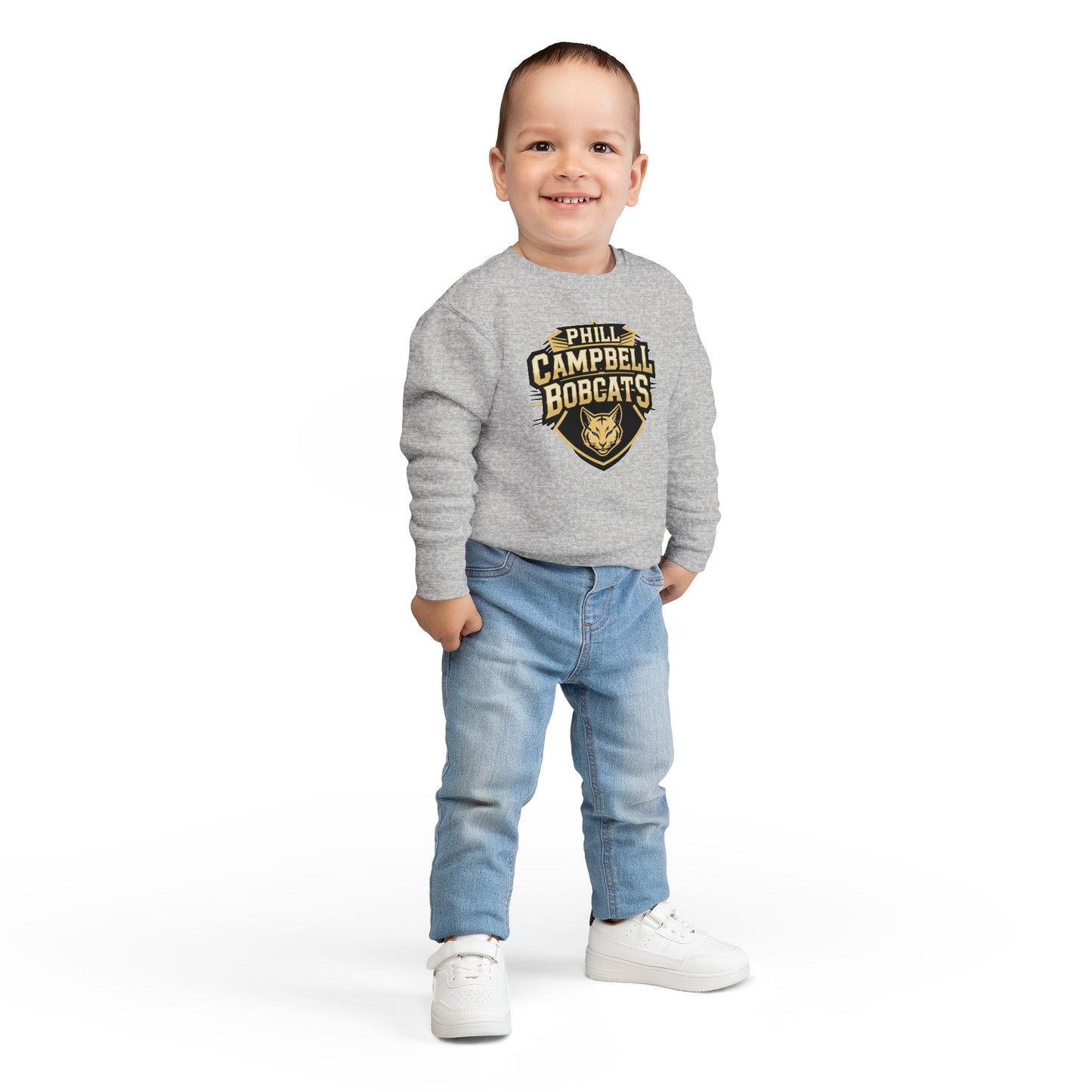 Toddler Crewneck Sweatshirt \ Phill Campbell Bobcats \ PCB1
