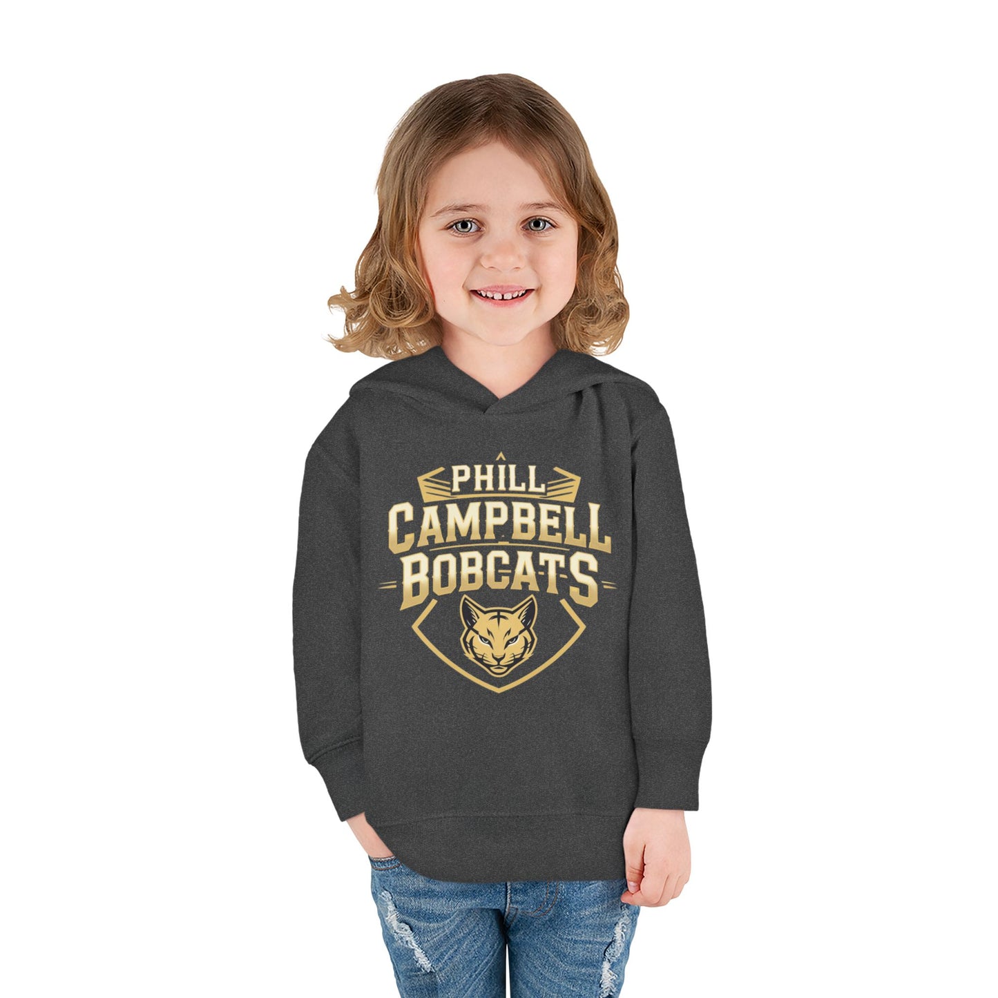 Toddler Hoodie Sweatshirt \ Phill Campbell Bobcats \ PCB1