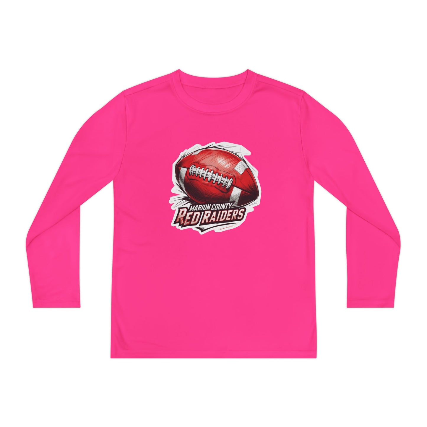 Youth Long Sleeve Tee \ Marion County Red Raiders Football \ MCF1