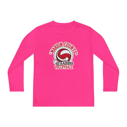 Youth Long Sleeve Tee \ Marion County Red Raiders Volleyball \ MCV1