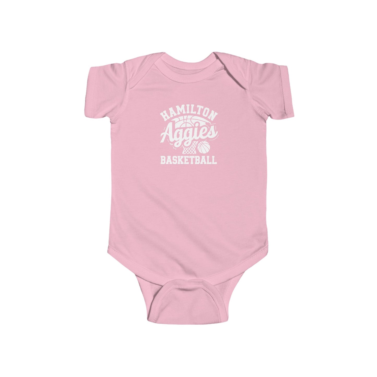 Short Sleeve Baby Bodysuit \ Hamilton Aggies Basketball \ HABBG1