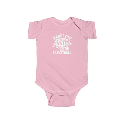 Short Sleeve Baby Bodysuit \ Hamilton Aggies Basketball \ HABBG1