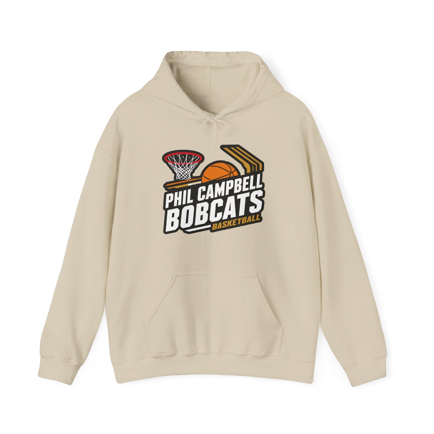 Adult Hoodie Sweatshirt \ Phil Campbell Bobcats Basketball \ PCBBK1