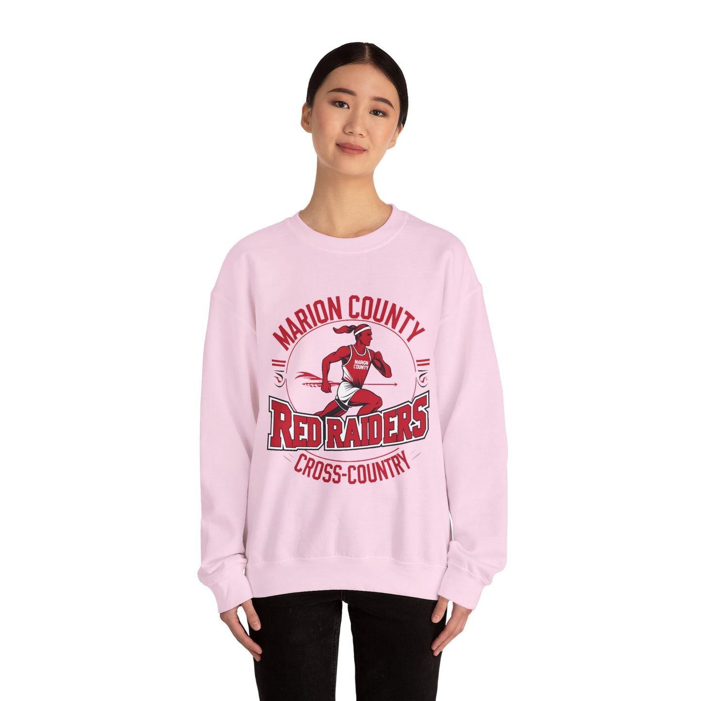 Adult Crewneck Sweatshirt \ Marion County Red Raiders Cross-Country \ MCCC2