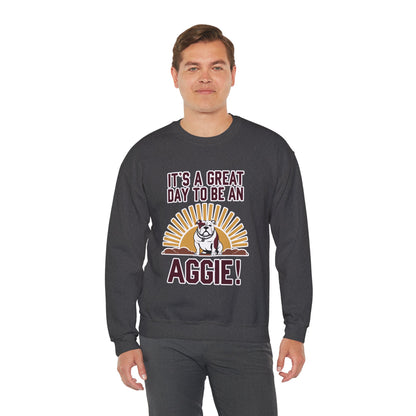 Adult Crewneck Sweatshirt \ It's a Great Day to be a Aggie! \ GDA4