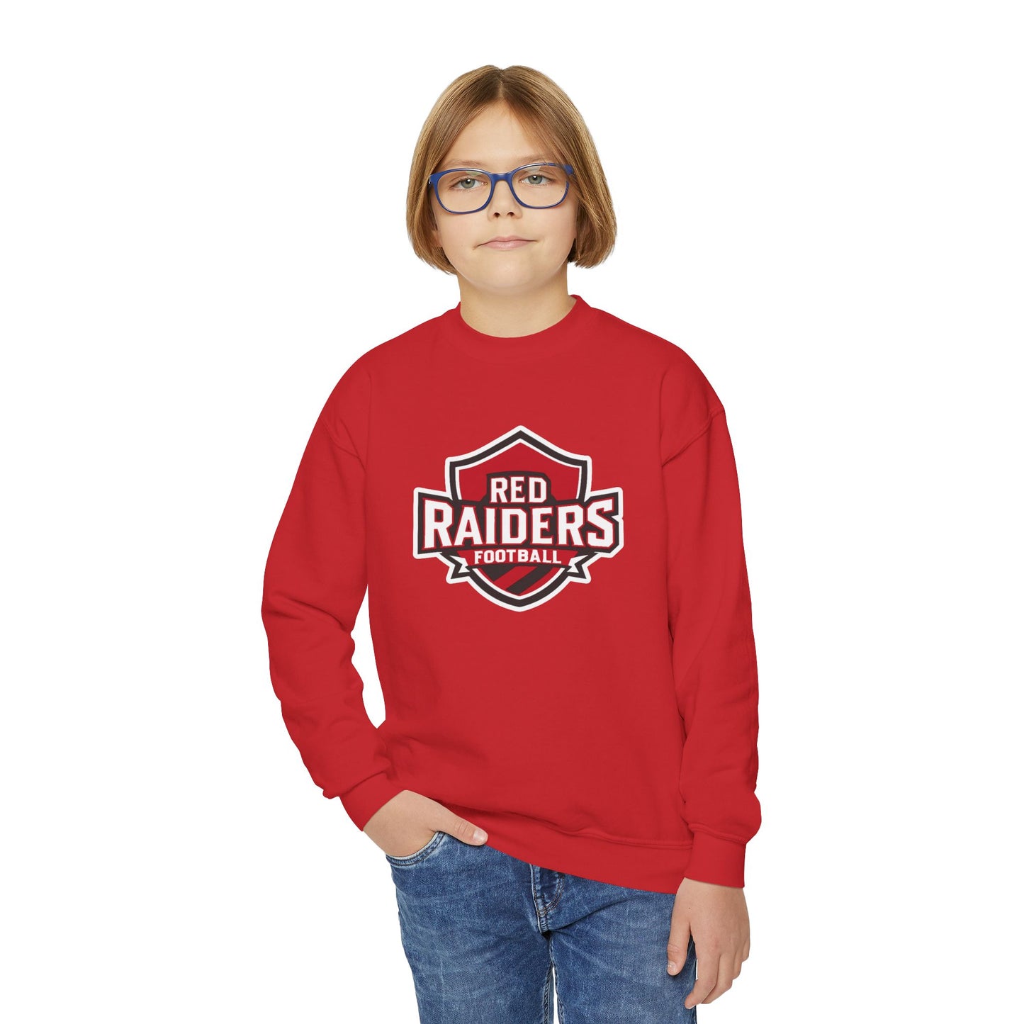 Youth Crewneck Sweatshirt \ Marion County Red Raiders Football \ MCF2