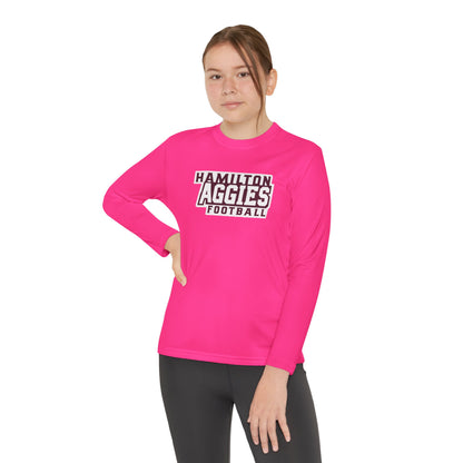 Youth Long Sleeve Tee \ Hamilton Aggies Football \ HAF1