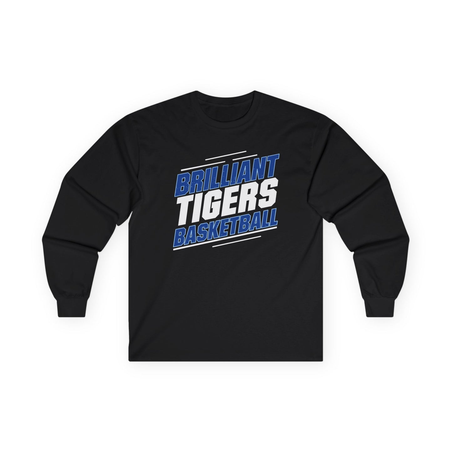 Adult Long Sleeve Tee \ Brilliant Tigers Basketball \ BTBK2