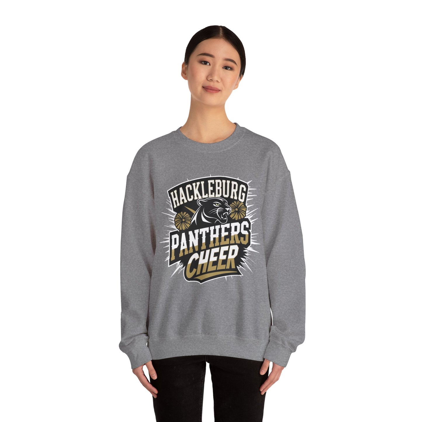 Adult Crewneck Sweatshirt \ Hackleburg Panthers Cheer \ HPC1