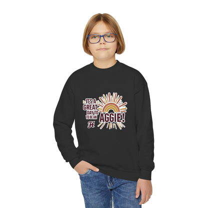 Youth Crewneck Sweatshirt \ It's a Great Day to be an Aggie! \ GDA1