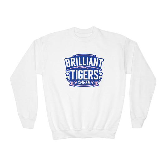Youth Crewneck Sweatshirt \ Brilliant Tigers Cheer \ BTC2