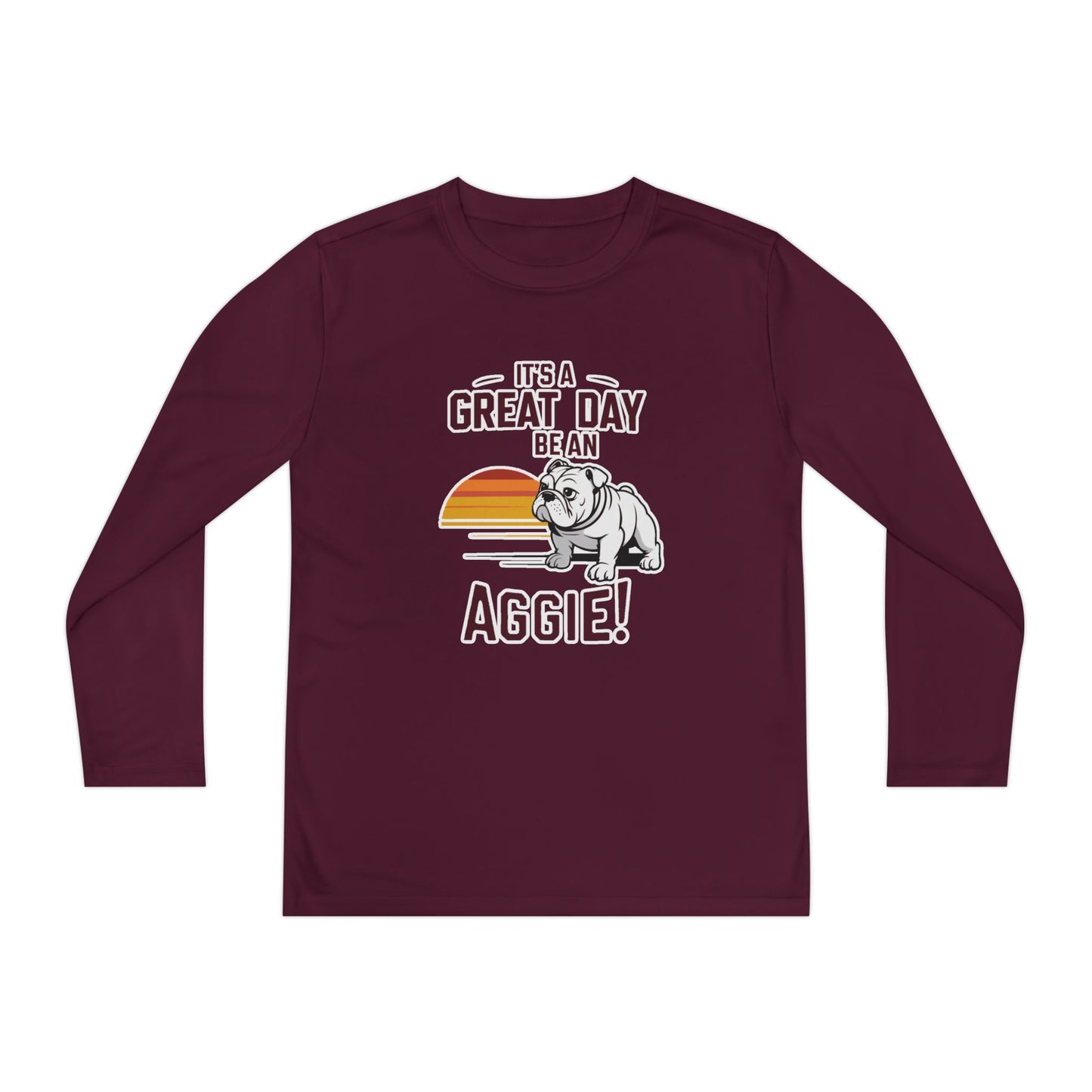 Youth Long Sleeve Tee \ It's a Great Day to be an Aggie! \ GDA3