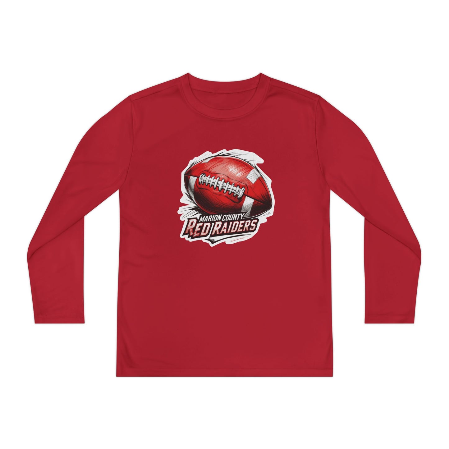 Youth Long Sleeve Tee \ Marion County Red Raiders Football \ MCF1