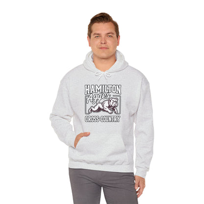 Adult Hoodie Sweatshirt \ Hamilton Aggies Cross-Country \ HCC2