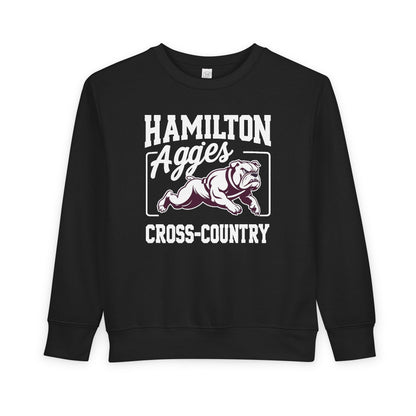 Toddler Crewneck Sweatshirt \ Hamilton Aggies Cross-Country \ HCC2