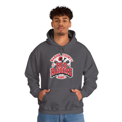 Adult Hoodie Sweatshirt \ Marion County Red Raiders Band \ MCB2