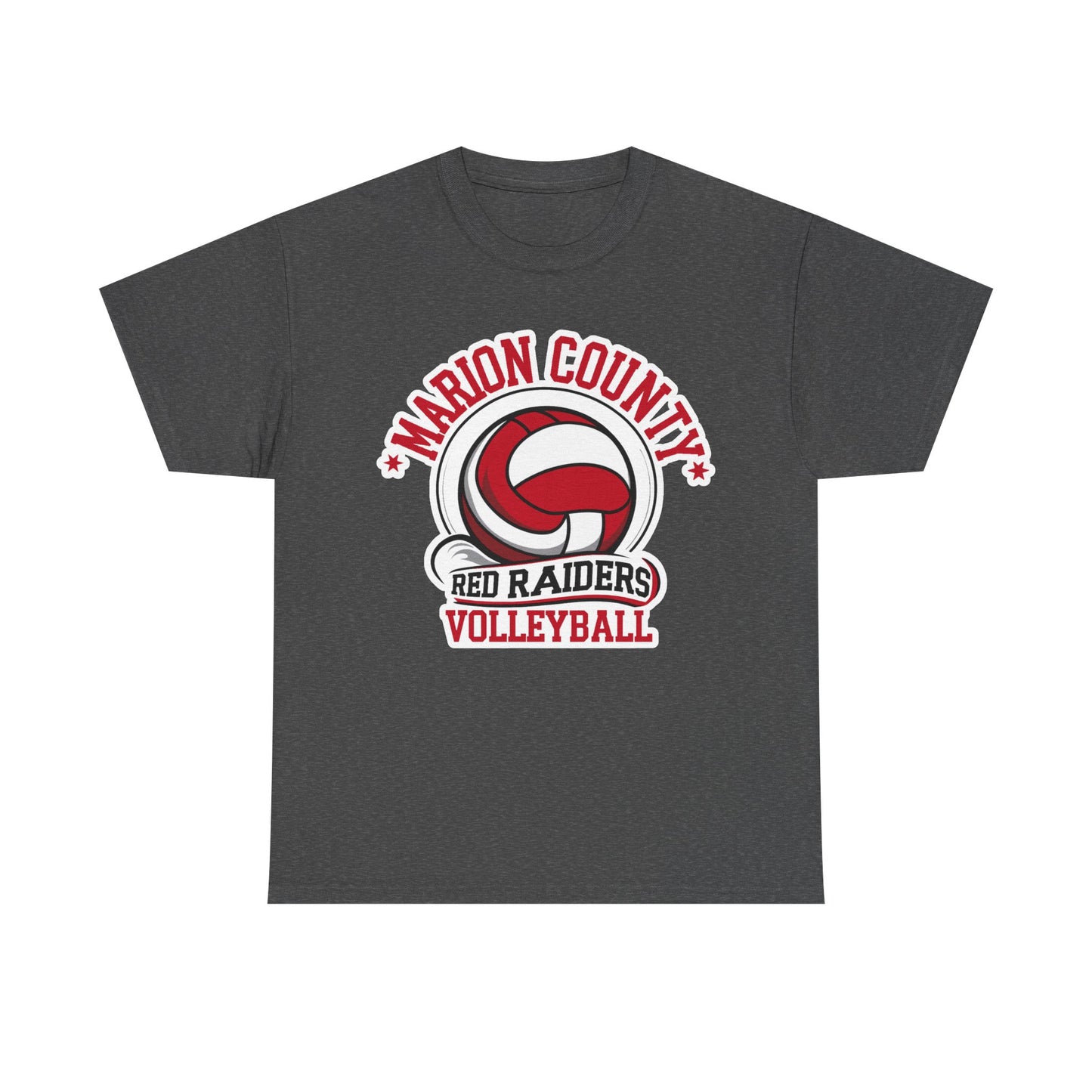 Adult Tee \ Marion County Red Raiders Volleyball \ MCV1