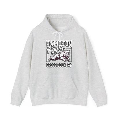 Adult Hoodie Sweatshirt \ Hamilton Aggies Cross-Country \ HCC2