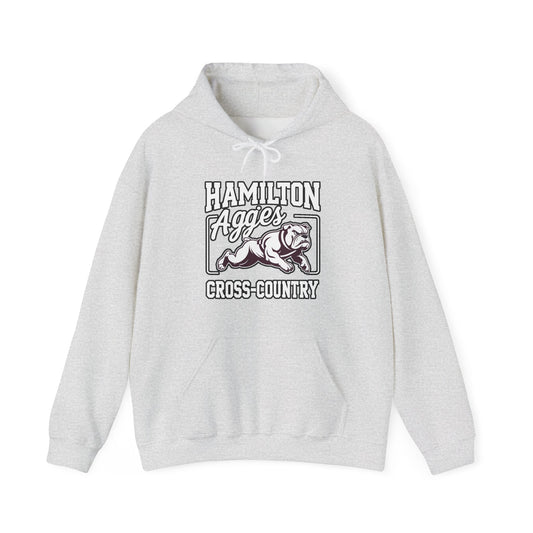 Adult Hoodie Sweatshirt \ Hamilton Aggies Cross-Country \ HCC2