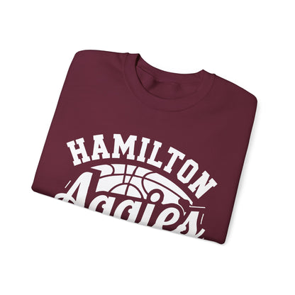 Adult Crewneck Sweatshirt \ Hamilton Aggies Basketball \ HABBG1