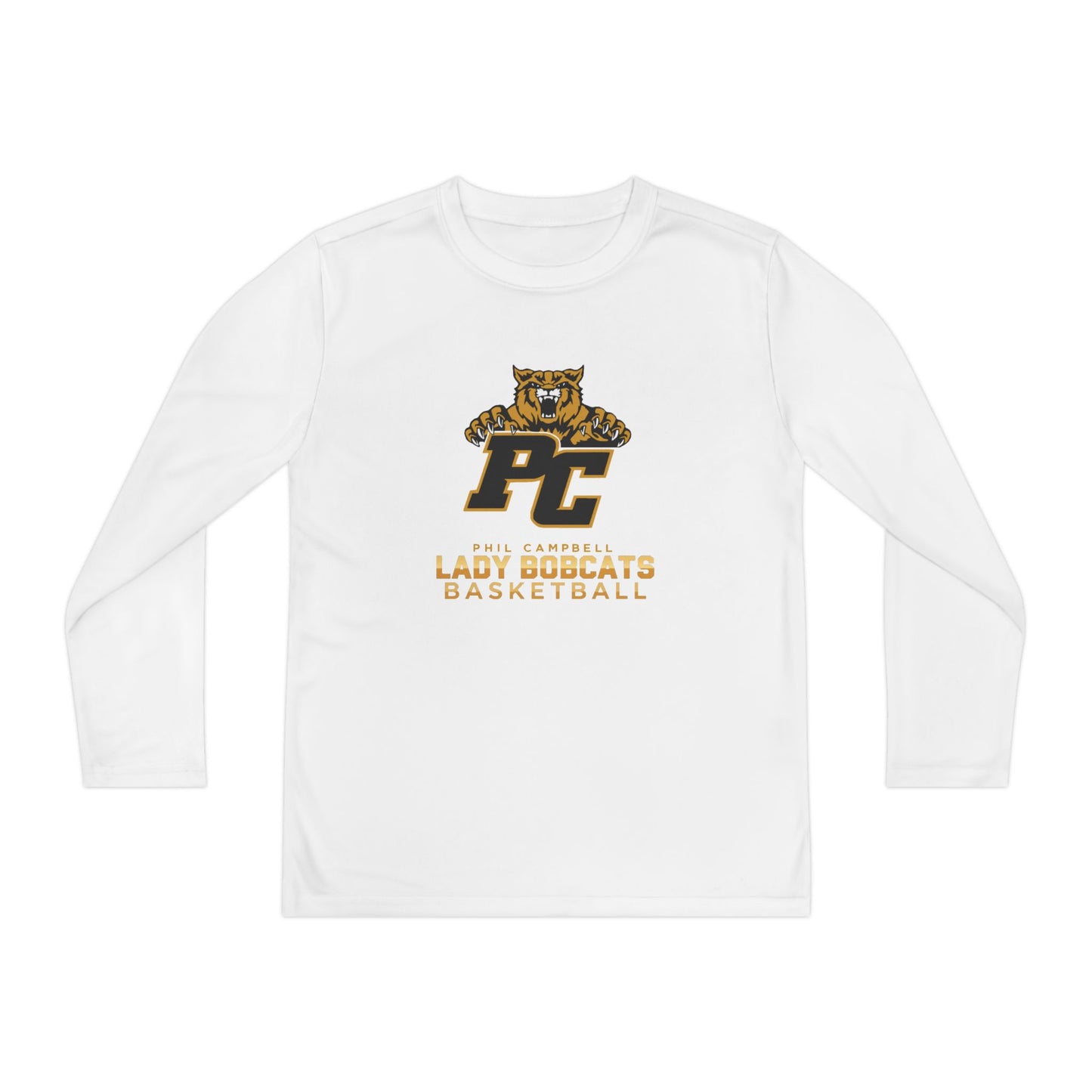 Youth Long Sleeve Tee \ Phil Campbell Bobcats Basketball \ PCBBKG1