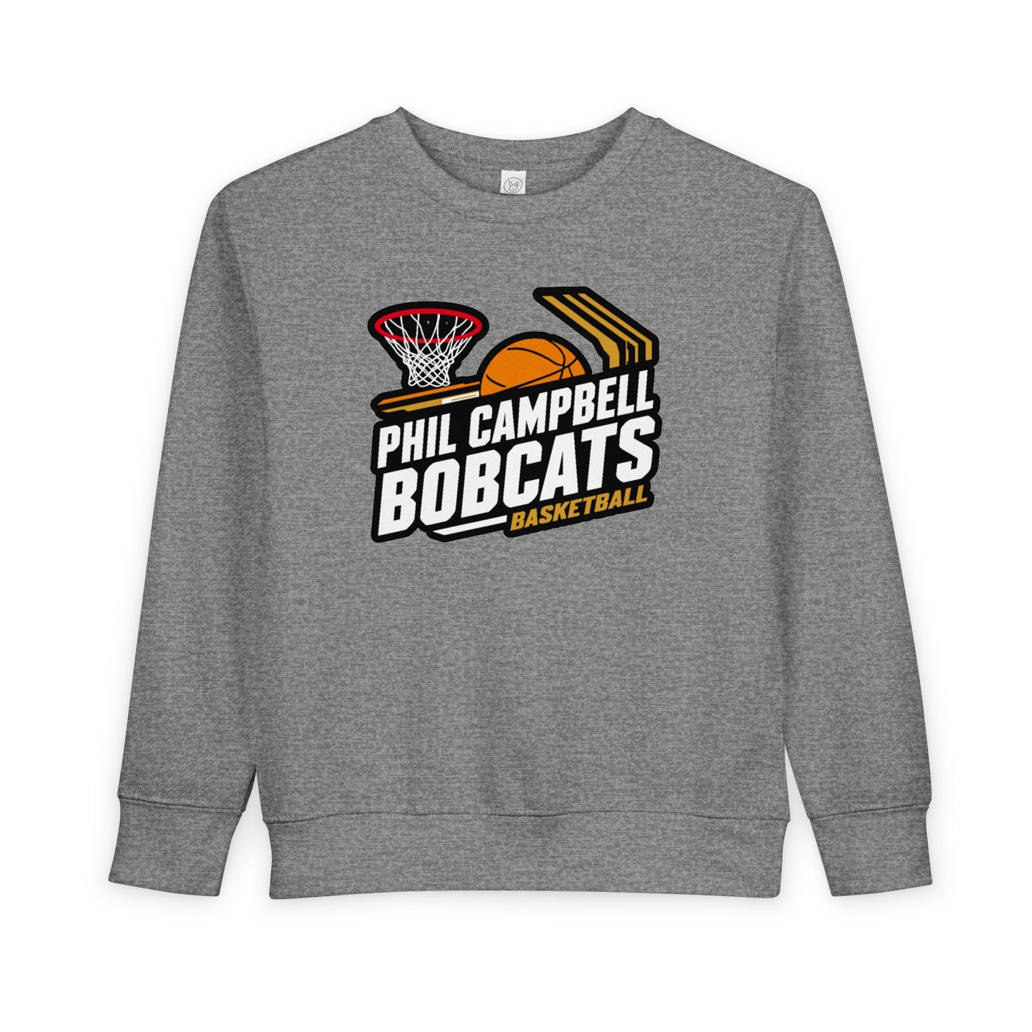 Toddler Crewneck Sweatshirt \ Phil Campbell Bobcats Basketball \ PCBBK1