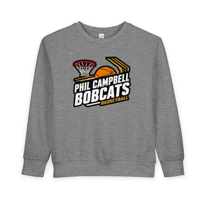 Toddler Crewneck Sweatshirt \ Phil Campbell Bobcats Basketball \ PCBBK1