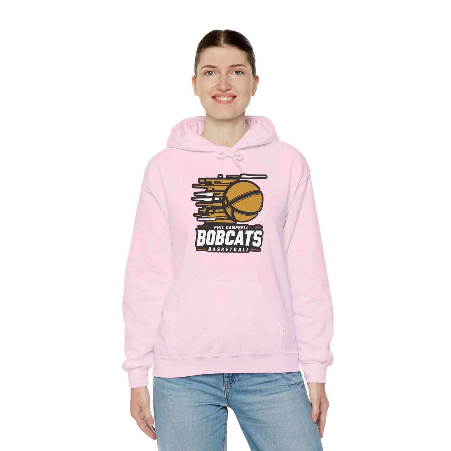 Adult Hoodie Sweatshirt \ Phil Campbell Bobcats Basketball \ PCBBK2
