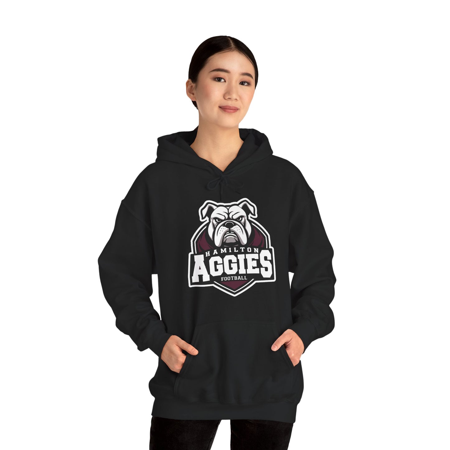 Adult Hoodie Sweatshirt \ Hamilton Aggies Football \ HAF2