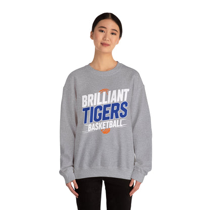 Adult Crewneck Sweatshirt \ Brilliant Tigers Basketball \ BTBK1