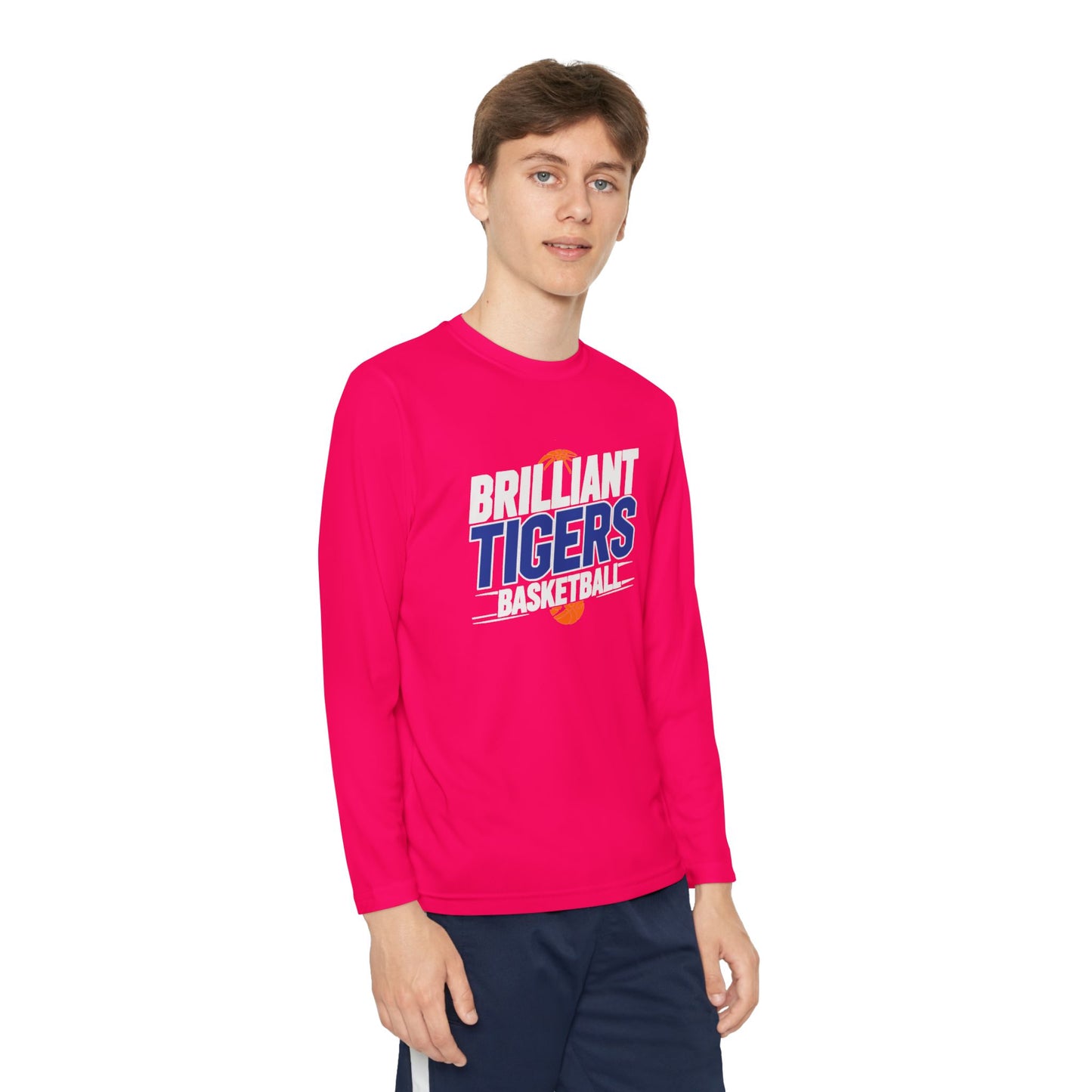 Youth Long Sleeve Tee \ Brilliant Tigers Basketball \ BTBK1