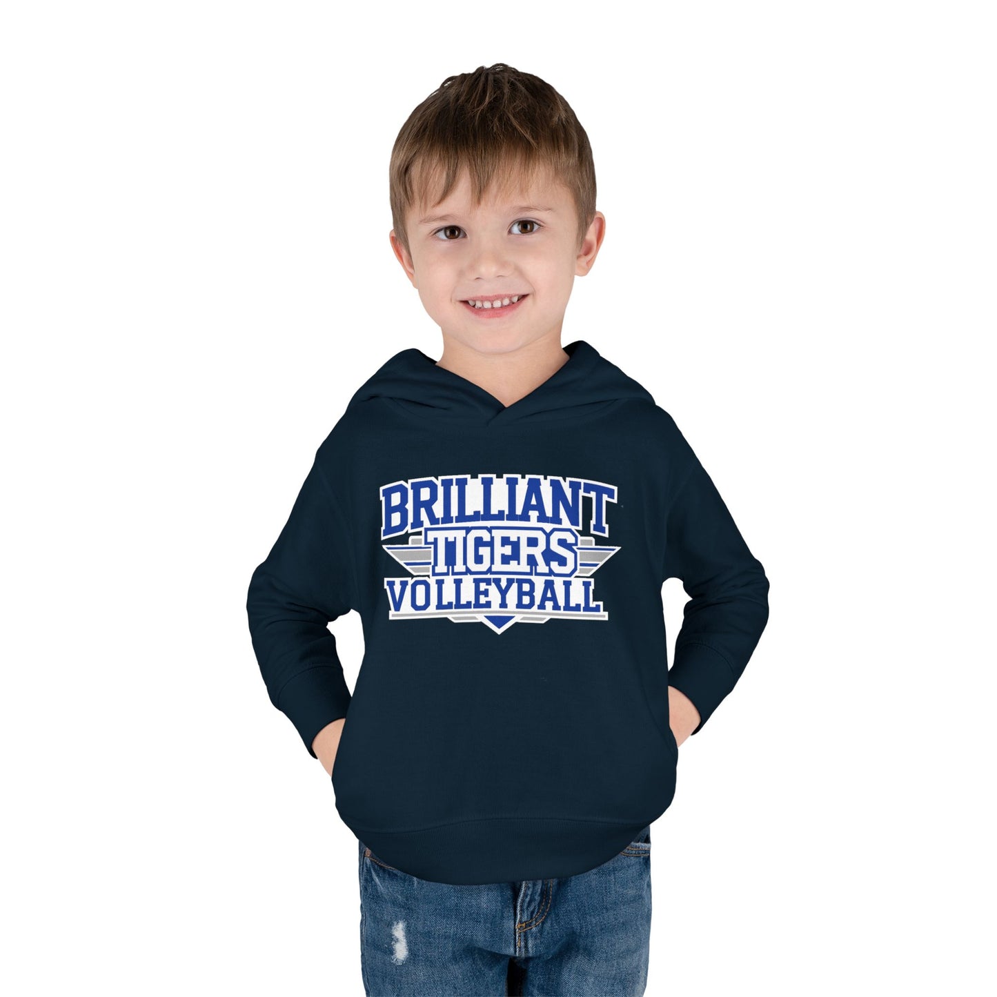 Toddler Hoodie Sweatshirt \ Brilliant Tigers Volleyball \ BTV2